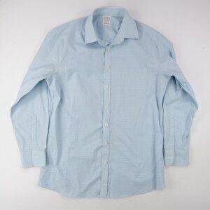 Brooks Brothers Shirt Mens 16-32 White Soho Fit Non-Iron Stretch Supima Cotton